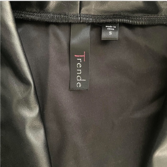 NWOT Trende Black Faux Leather Trench Coat Fit & Flare Gold Button dress
Size S - Picture 2 of 5